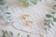 Load image into Gallery viewer, Triple Mini Gold Hoops