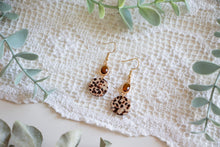 Load image into Gallery viewer, Brown Terrazzo Dangle Earrings
