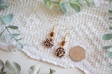 Load image into Gallery viewer, Brown Terrazzo Dangle Earrings
