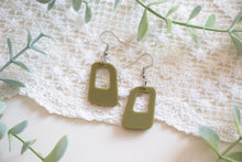 Load image into Gallery viewer, 70's Inspired Green Resin Earrings
