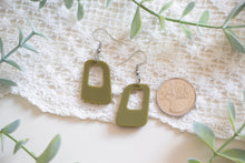 Load image into Gallery viewer, 70's Inspired Green Resin Earrings