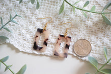 Load image into Gallery viewer, Tortoise Shell Rectangle Earrings
