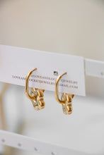Load image into Gallery viewer, Gold/Silver 2 in 1 Flower Hoops