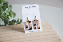 Load image into Gallery viewer, Tortoise Shell Rectangle Earrings
