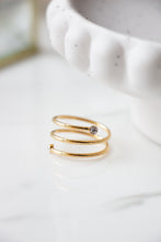 Load image into Gallery viewer, Gold/Silver Wrapped Coil Ring