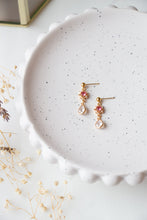 Load image into Gallery viewer, Rose Crystal Dangle Studs