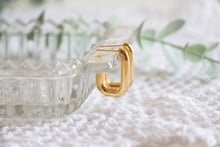 Load image into Gallery viewer, Gold Rectangle Hoops