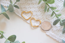 Load image into Gallery viewer, Gold/Silver Heart Hoops