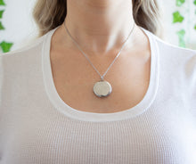 Load image into Gallery viewer, Silver Floral Locket Necklace