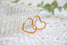 Load image into Gallery viewer, Gold/Silver Heart Hoops