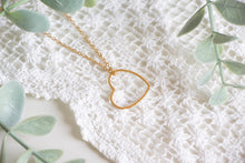 Load image into Gallery viewer, Silver/Gold Heart Outline Necklace