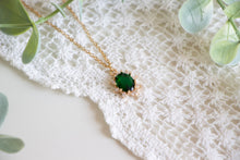 Load image into Gallery viewer, Emerald Crystal Charm Necklace