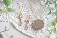 Load image into Gallery viewer, Crystal Floral Dangle Earrings