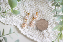 Load image into Gallery viewer, Crystal Leaf Dangle Studs