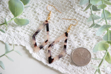 Load image into Gallery viewer, Tortoise Shell Diamond Outline Earrings