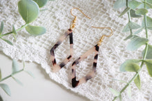 Load image into Gallery viewer, Tortoise Shell Diamond Outline Earrings