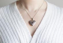 Load image into Gallery viewer, Silver Heart Locket Necklace