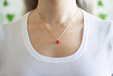 Load image into Gallery viewer, Little Strawberry Charm Necklace