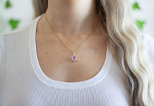 Load image into Gallery viewer, Lavender Crystal Charm Necklace