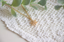 Load image into Gallery viewer, Gold Snowflake Charm Necklace