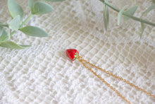 Load image into Gallery viewer, Little Strawberry Charm Necklace