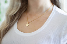 Load image into Gallery viewer, Gold Flower Coin Necklace