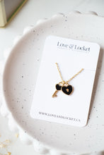 Load image into Gallery viewer, Black Lock &amp; Key Necklace
