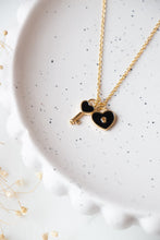 Load image into Gallery viewer, Black Lock &amp; Key Necklace
