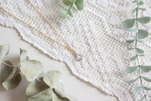 Load image into Gallery viewer, Pink/Clear Crystal Teardrop Necklace
