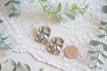 Load image into Gallery viewer, Silver Ruffle Studs

