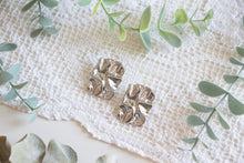 Load image into Gallery viewer, Silver Ruffle Studs
