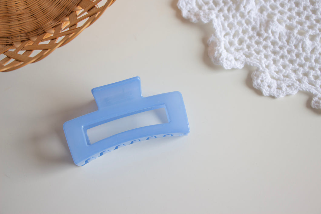 Baby Blue Rectangle Claw Clip (medium sized)