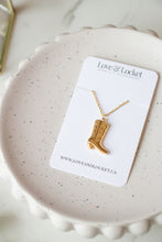 Load image into Gallery viewer, Gold/Silver Cowboy Boot Necklace
