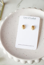 Load image into Gallery viewer, Gold/Silver Mini Croissant Studs
