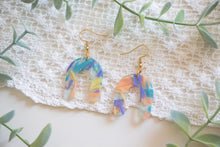 Load image into Gallery viewer, Watercolour Resin Arch Earrings
