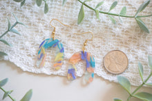 Load image into Gallery viewer, Watercolour Resin Arch Earrings
