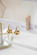 Load image into Gallery viewer, Gold/Silver 2 in 1 Flower Hoops

