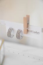 Load image into Gallery viewer, Gold/Silver Triple Twist Hoops
