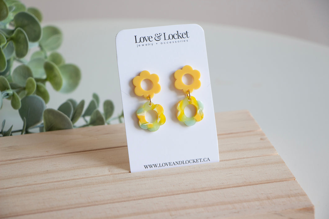 Flower Power Resin Earrings