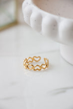 Load image into Gallery viewer, Gold/Silver Heart Outline Ring
