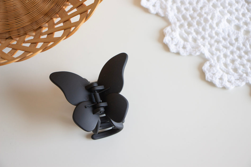 Black Matte Butterfly Claw Clip