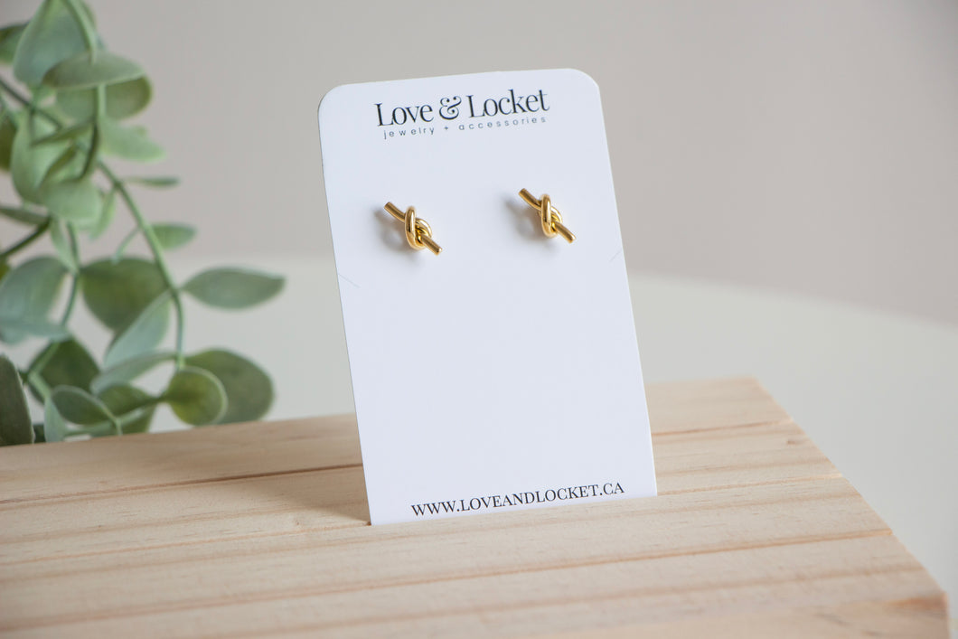 Gold Knot Studs