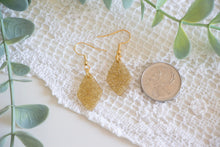 Load image into Gallery viewer, Gold Glitter Resin Earrings
