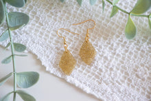 Load image into Gallery viewer, Gold Glitter Resin Earrings
