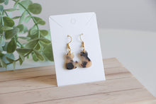 Load image into Gallery viewer, Black and Brown Kitty Cat Earrings
