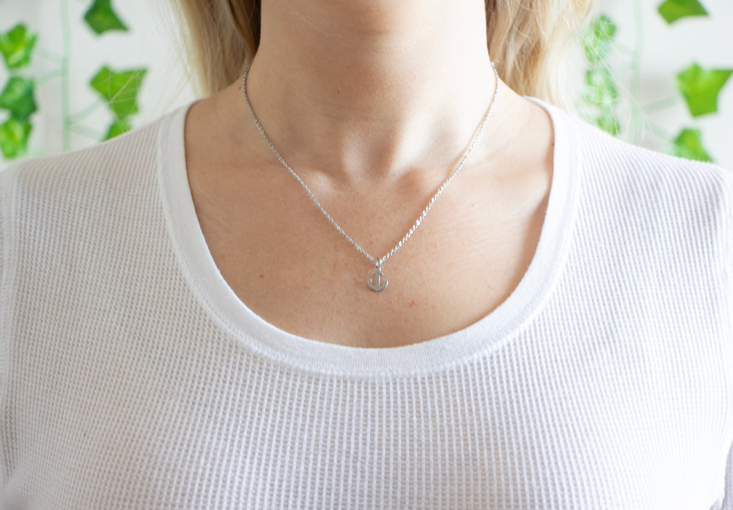 Little Silver Anchor Necklace