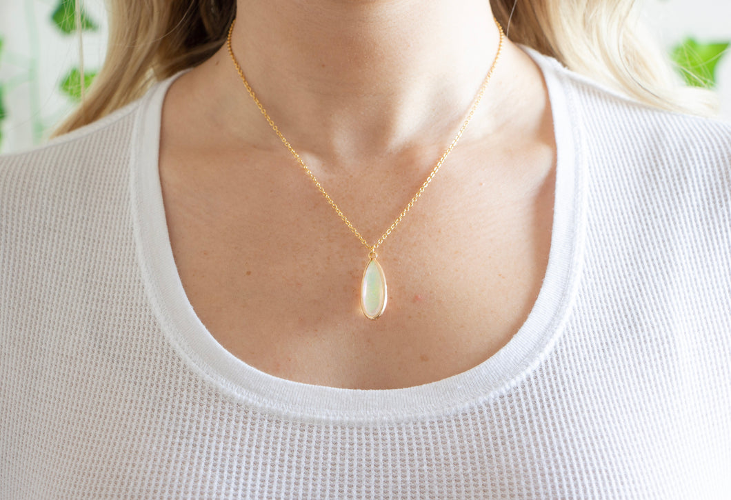 Opal Inspired Pendant Necklace