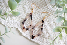Load image into Gallery viewer, Tortoise Shell Diamond Outline Earrings
