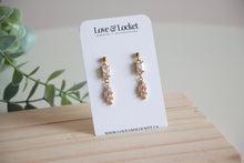 Load image into Gallery viewer, Crystal Leaf Dangle Studs
