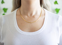 Load image into Gallery viewer, Gold Herringbone Chain Necklace
